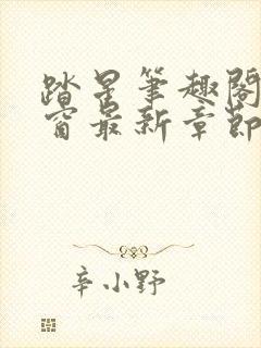 踏星笔趣阁无弹窗最新章节