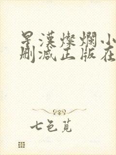 星汉灿烂小说无删减正版在线阅读