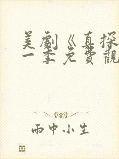 美剧《真探》第一季免费观看全封面