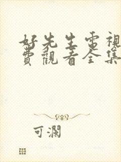 好先生电视剧免费观看全集完整版