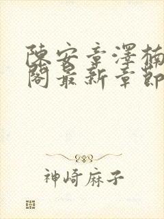 陈安章泽楠笔趣阁最新章节列表封面