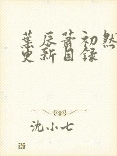 叶辰萧初然最快更新目录