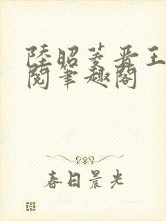 陆昭菱晋王周时阅笔趣阁封面