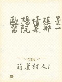 欧阳倩张晨初去医院是哪一集封面