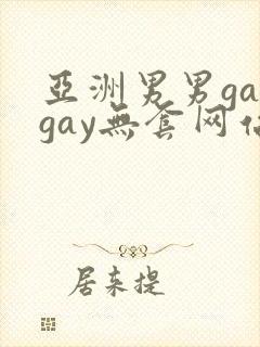 亚洲男男gaygay无套网站