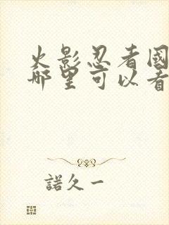 火影忍者国语版哪里可以看