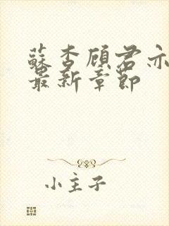 苏杳顾君亦小说最新章节