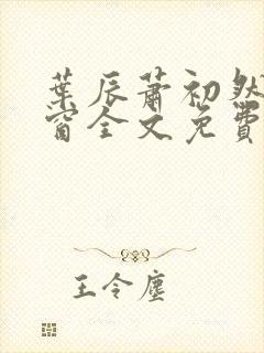 叶辰萧初然无弹窗全文免费阅读封面