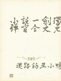 小说一剑独尊无弹窗全文免费阅读封面