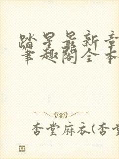 踏星最新章节 笔趣阁全本小说