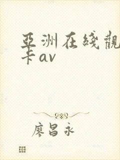 亚洲在线观看不卡av