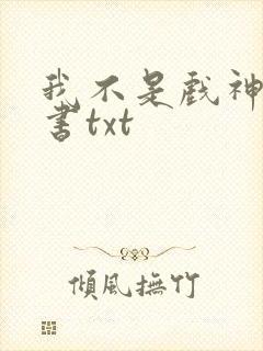 我不是戏神电子书txt