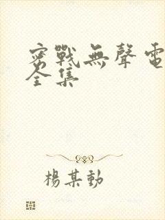 密战无声电视剧全集封面