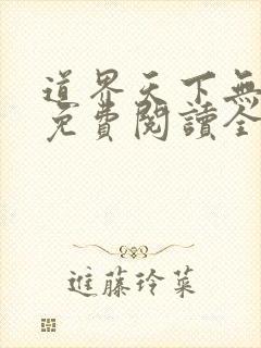 道界天下无弹窗免费阅读全文正版封面