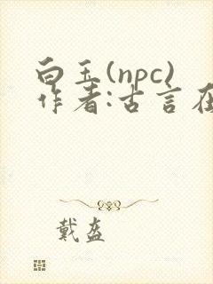 白玉(npc)作者:古言在线阅读笔趣阁封面