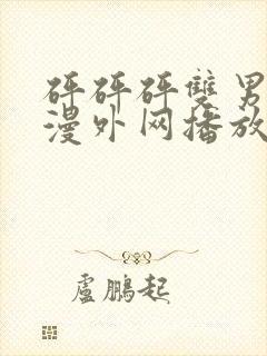 砰砰砰双男主动漫外网播放