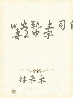 w出轨上司的人妻2中字封面