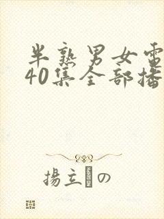 半熟男女电视剧40集全部播放