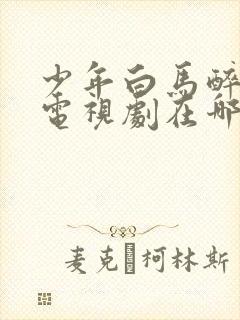 少年白马醉春风电视剧在哪里可以看封面