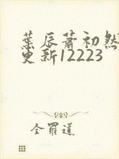 叶辰萧初然最新更新12223