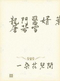 龙门医婿 叶凡唐若雪