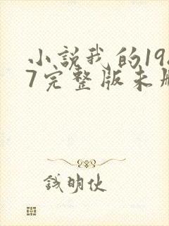 小说我的1987完整版未删减小说