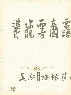 追你而来电影免费观看国语版封面