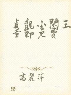 贞观小闲王最新章节免费