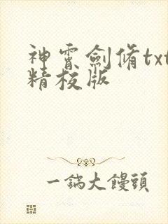 神霄剑修txt精校版