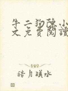 牛二狗陈小燕全文免费阅读