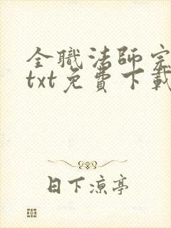 全职法师完整版txt免费下载