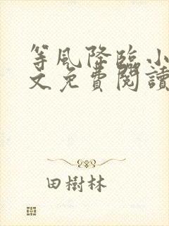 等风降临小说全文免费阅读笔趣阁