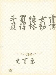 斗罗绝世霍雨浩获得林动传承封面