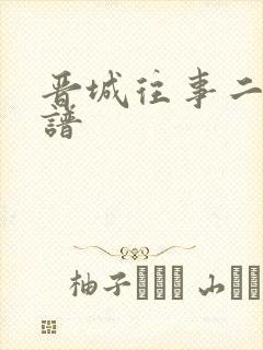 晋城往事二胡曲谱