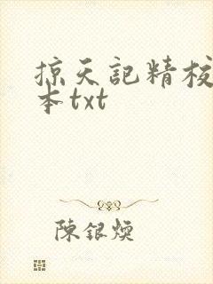 掠天记精校版全本txt封面