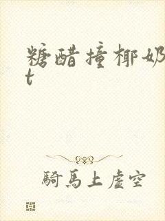 糖醋撞椰奶txt封面