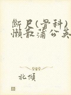 断尺(骨科) 懒散蒲公英封面