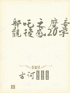 哪吒之魔童降世观后感20字