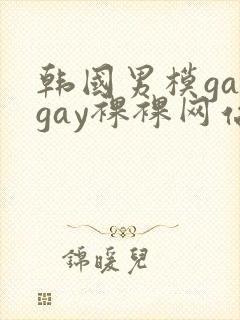 韩国男模gaygay裸裸网站