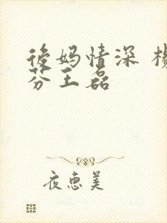 后妈情深 杨晓芬王磊