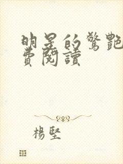 明星的惊艳史免费阅读封面