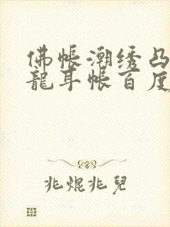 佛帐潮绣凸浮双龙耳帐百度云封面