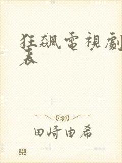 狂飙电视剧演员表