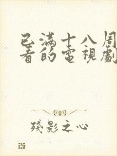 已满十八周岁可看的电视剧日本