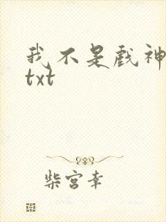 我不是戏神最新txt