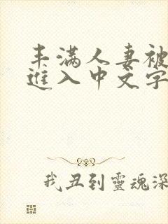 丰满人妻被猛烈进入中文字幕