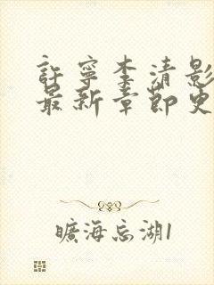 许宁李清影小说最新章节更新时间