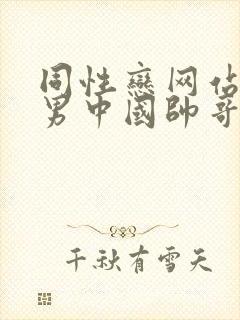 同性恋网站男操男中国帅哥