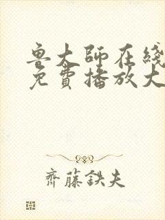 鲁大师在线观看免费播放大全电视剧封面