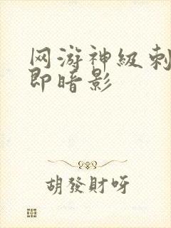 网游神级刺客我即暗影